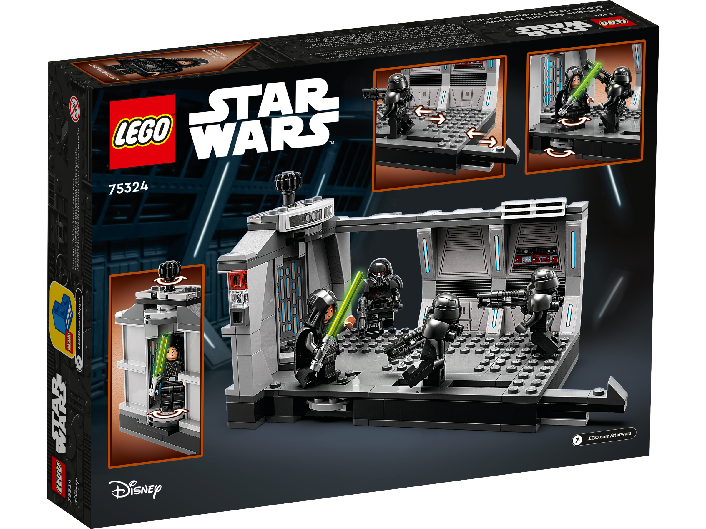 LEGO 75324 Star Wars Angriff der Dark Trooper Set mit Luke Skywalker Mandalorian