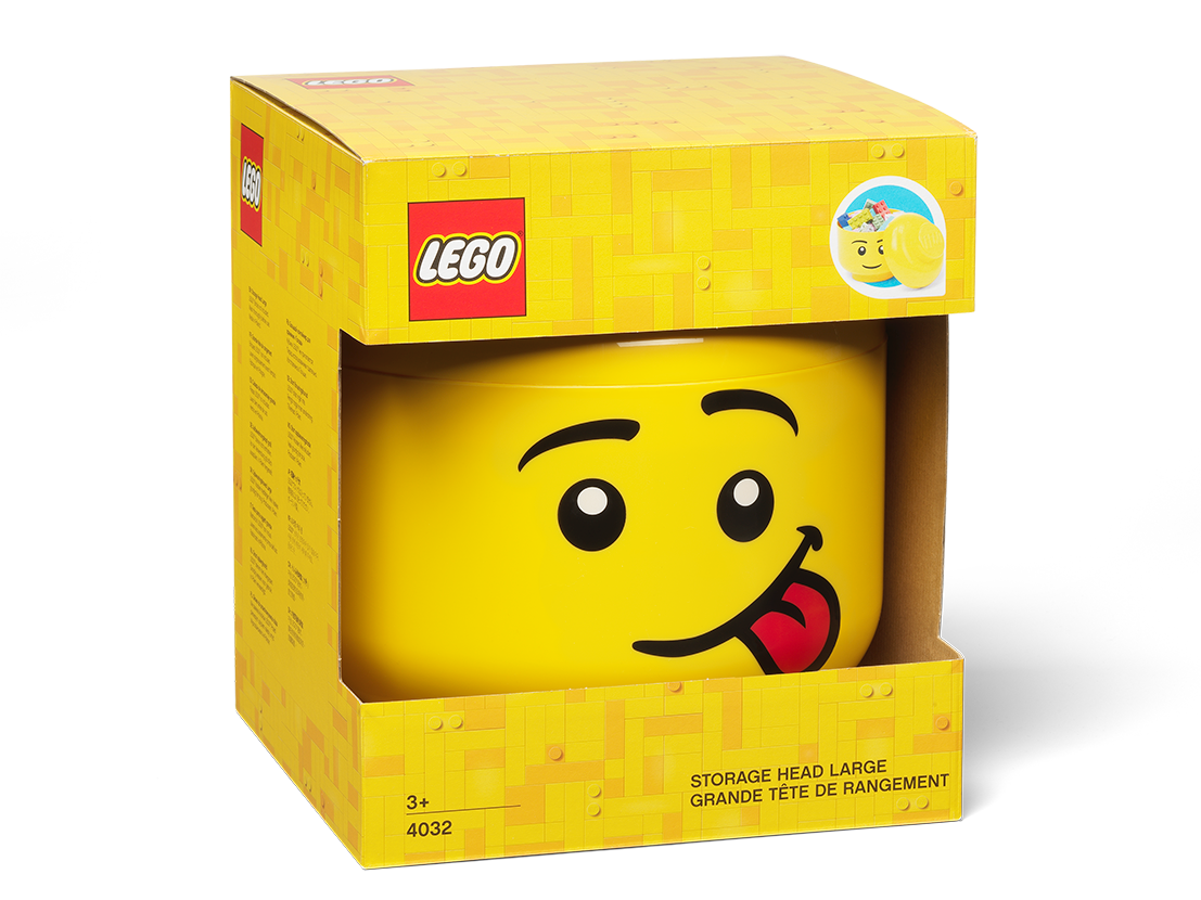LEGO STORAGE HEAD LARGE SILLY BOY BRAND NEW IN BOX FREE P&P BOYS 