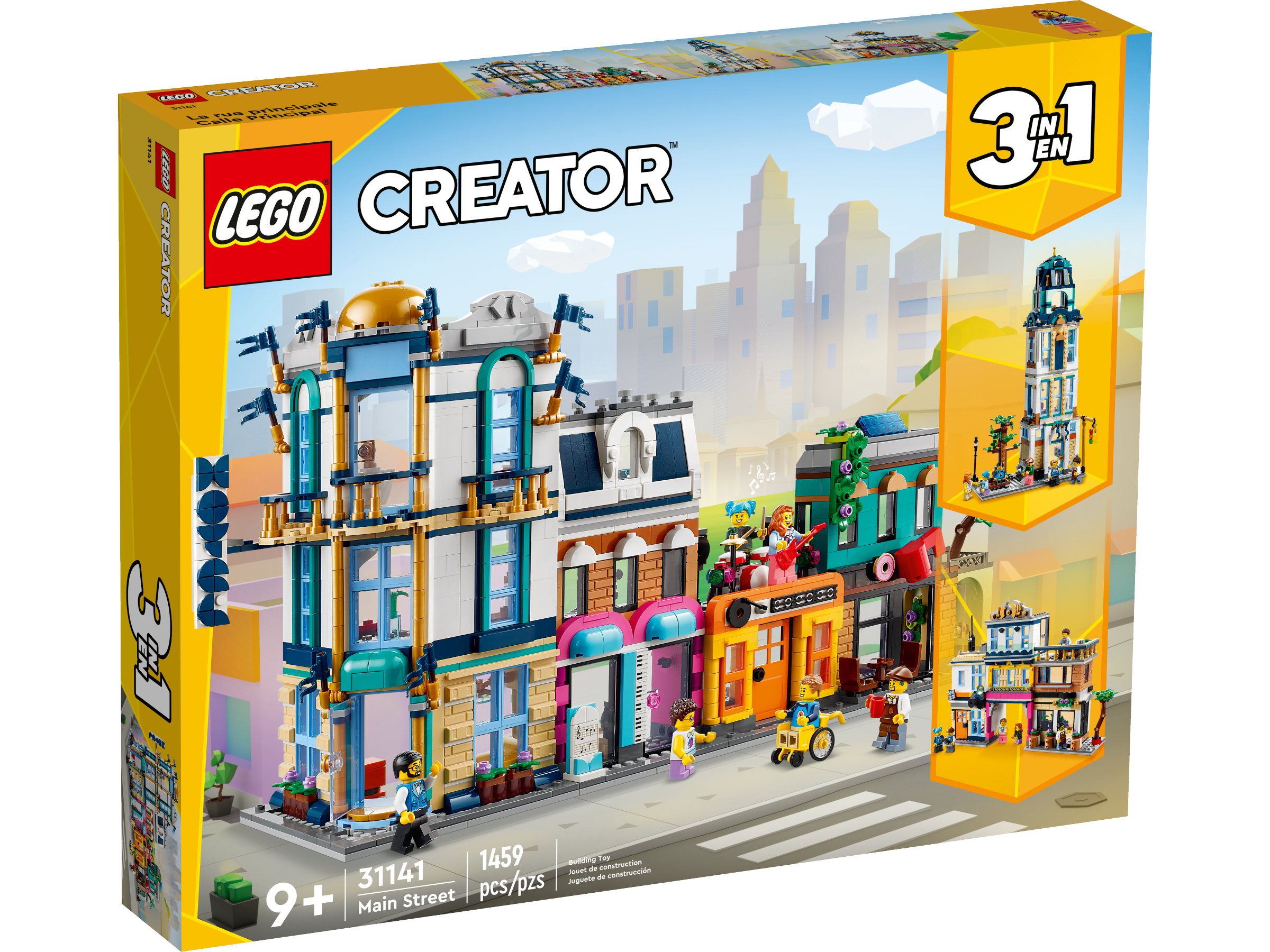 LEGO 31141 Creator 3-en-1 La grand-rue, immeuble Art Déco ou passage  commerçant