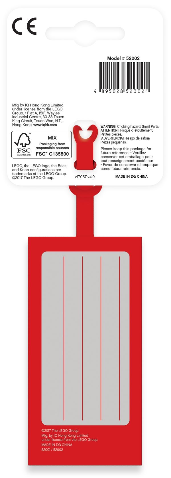 2x4 Red Luggage Tag - Image 5