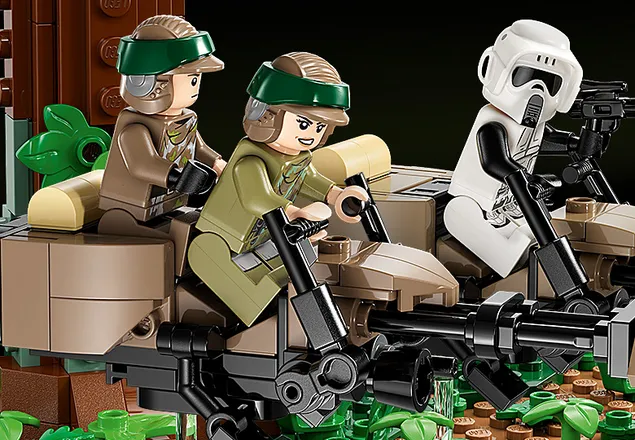  LEGO Star Wars Endor Speeder Chase Diorama 75353 Home Décor  Building Set for Adults, Classic Collectible with Luke Skywalker and  Princess Leia Minifigures, Fun Birthday Gift for Star Wars Fans 