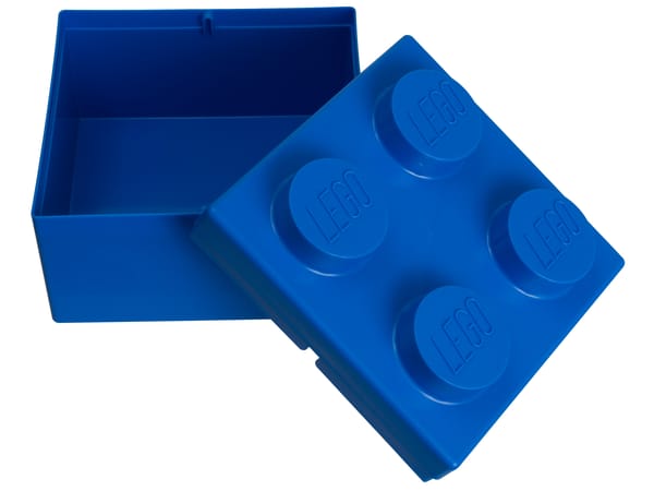 Blå LEGO opbevaringsklods i str. 2 x 2