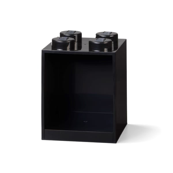4-Stud Brick Shelf – Black - Image 1