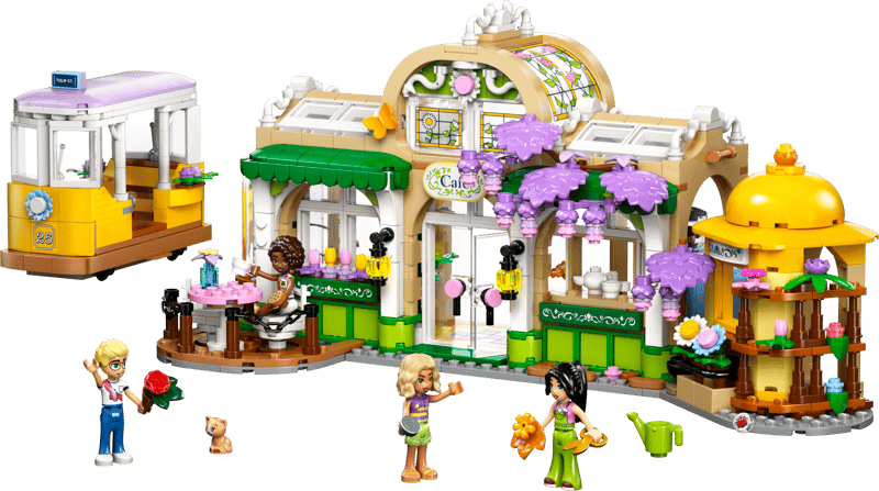 Le set LEGO 42671 Café des plantes et Kiosque à fleurs