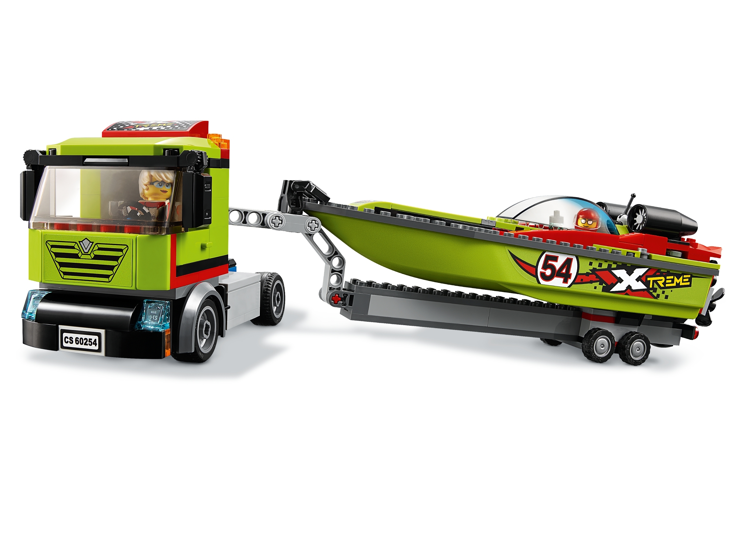 LEGO City Great Vehicles Trasportatore di Motoscafi con Rimorchio e Motoscafo 