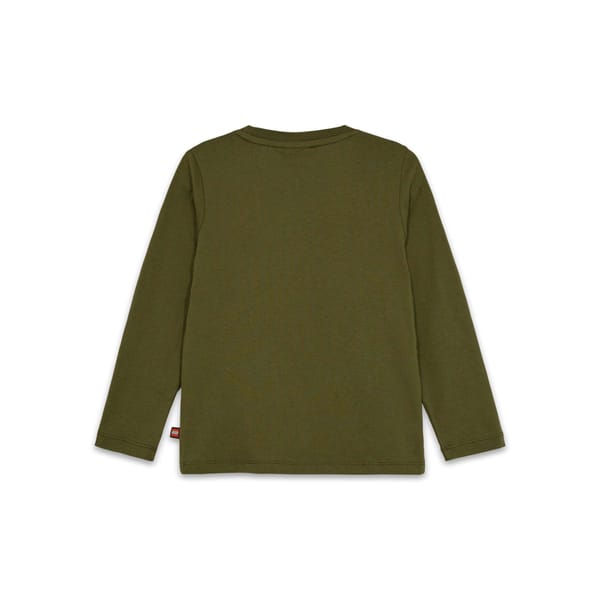 Kids Long-Sleeve T-Shirt – Dark Khaki - Image 4