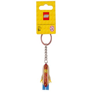 LEGO® Přívěsek na klíče s chlapíkem převlečeným za párek v rohlíku