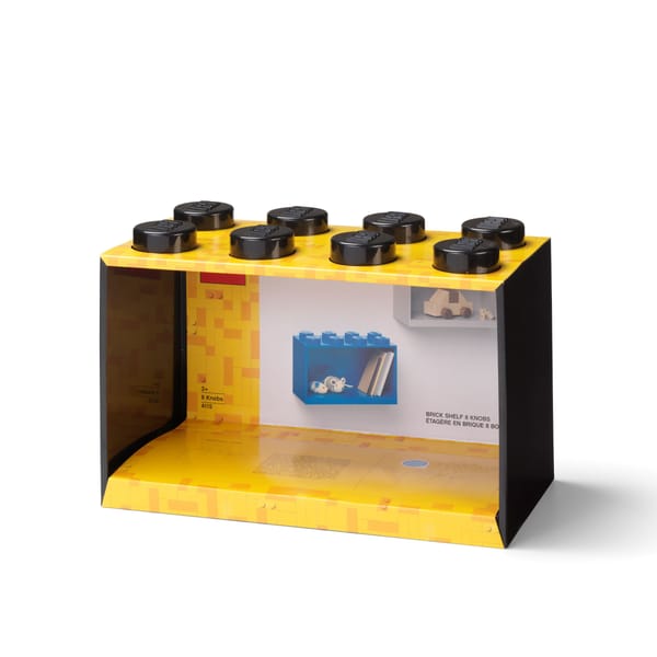 8-Stud Brick Shelf – Black - Image 3