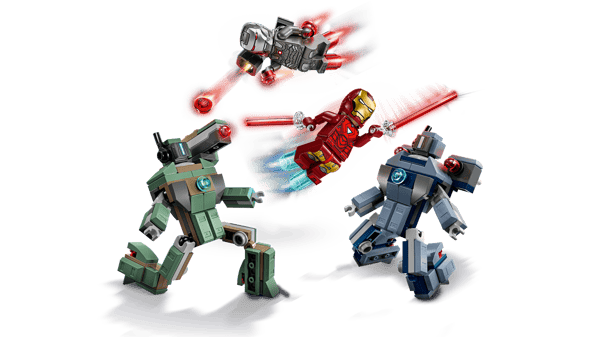 LEGO 76320 Iron Man et War Machine contre les drones de Hammer — visuel 3 sur 8