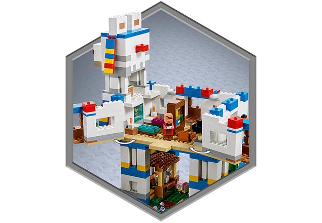 LEGO 21188 Minecraft Le Village Lama, Jouet de Maison, avec Figurines  Animaux, Mobs Minecraft et Épée, Cadeau Enfants 9 Ans