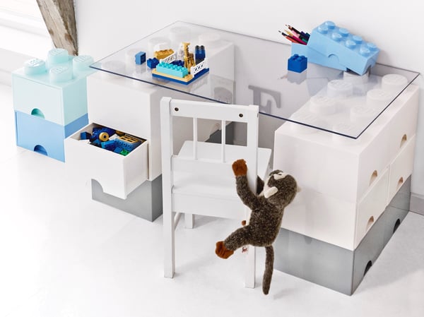 LEGO 5006208 La brique 4 tenons avec tiroir – blanc — visuel 3 sur 4
