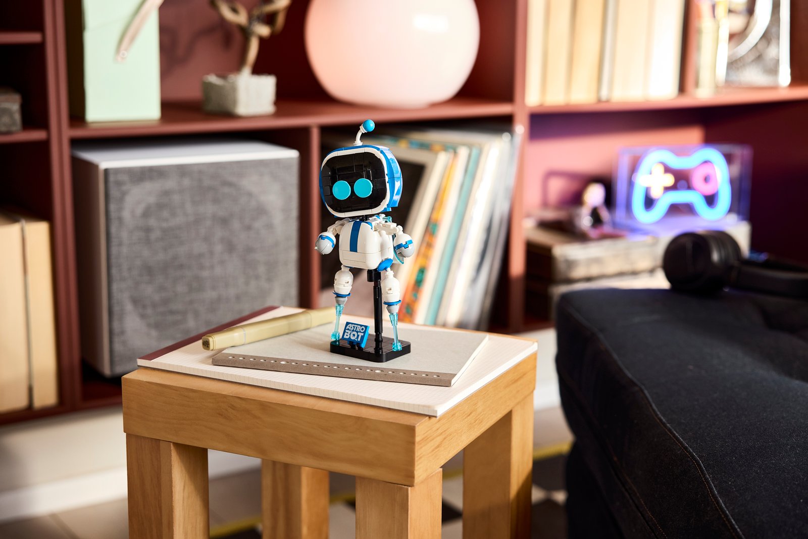 LEGO PlayStation Astro Bot 40899 gift with purchase displayed in a lifestyle scene