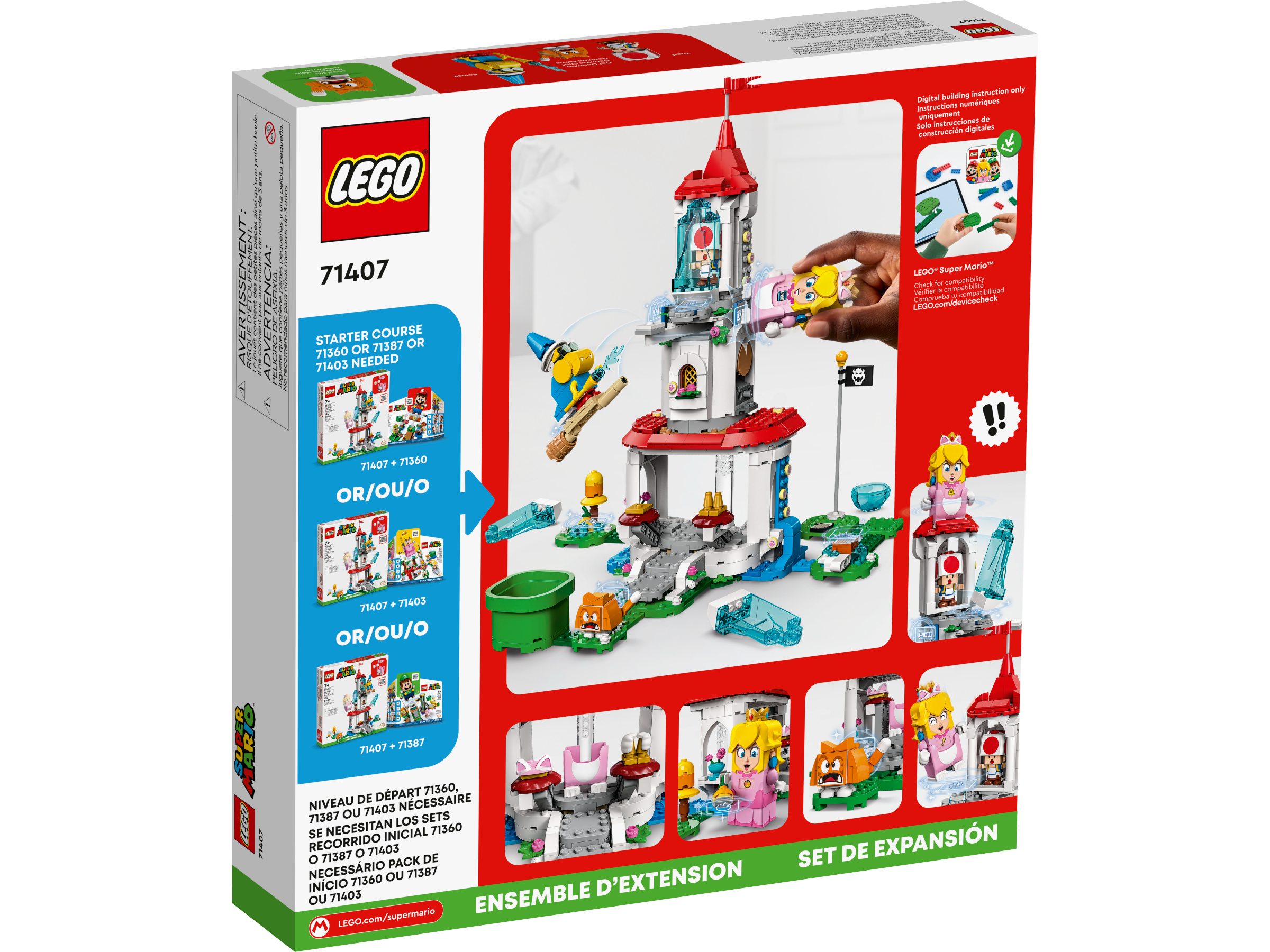 Cat Peach Suit and Frozen Tower Expansion Set 71407 | LEGO® Super 