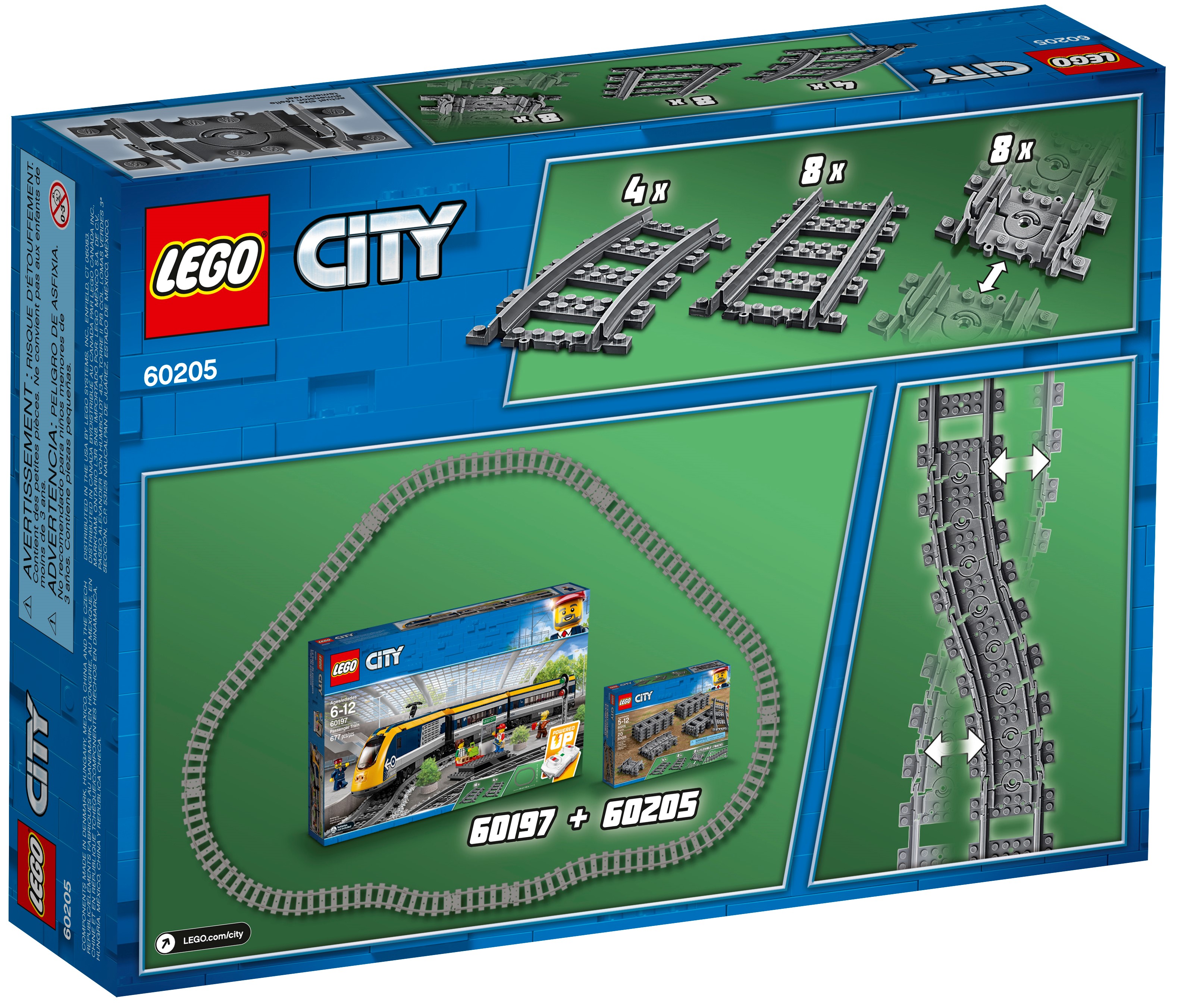 Eisenbahn Zug 53400 Lego City Schienen 10x ORIGINAL LEGO Schiene Kurve