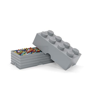 8-Stud Storage Brick – Stone Gray