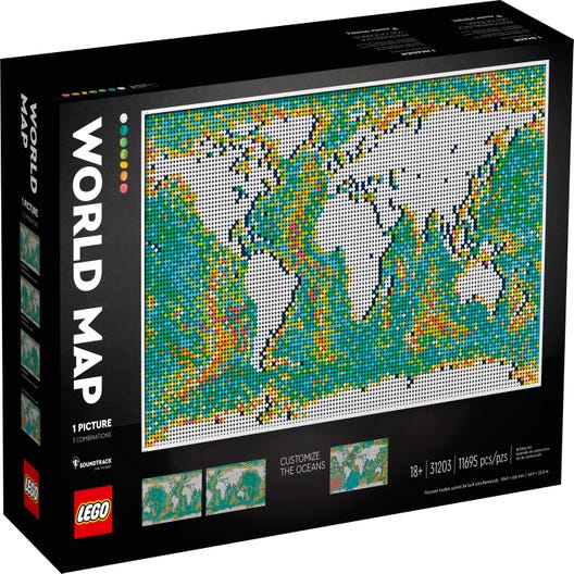 World Map 313 Art Buy Online At The Official Lego Shop Us