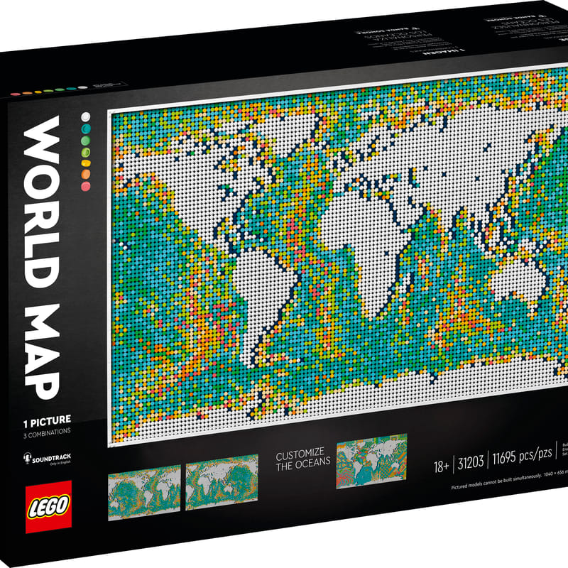 World Map 31203 Art Buy online at the Official LEGO® Shop BE