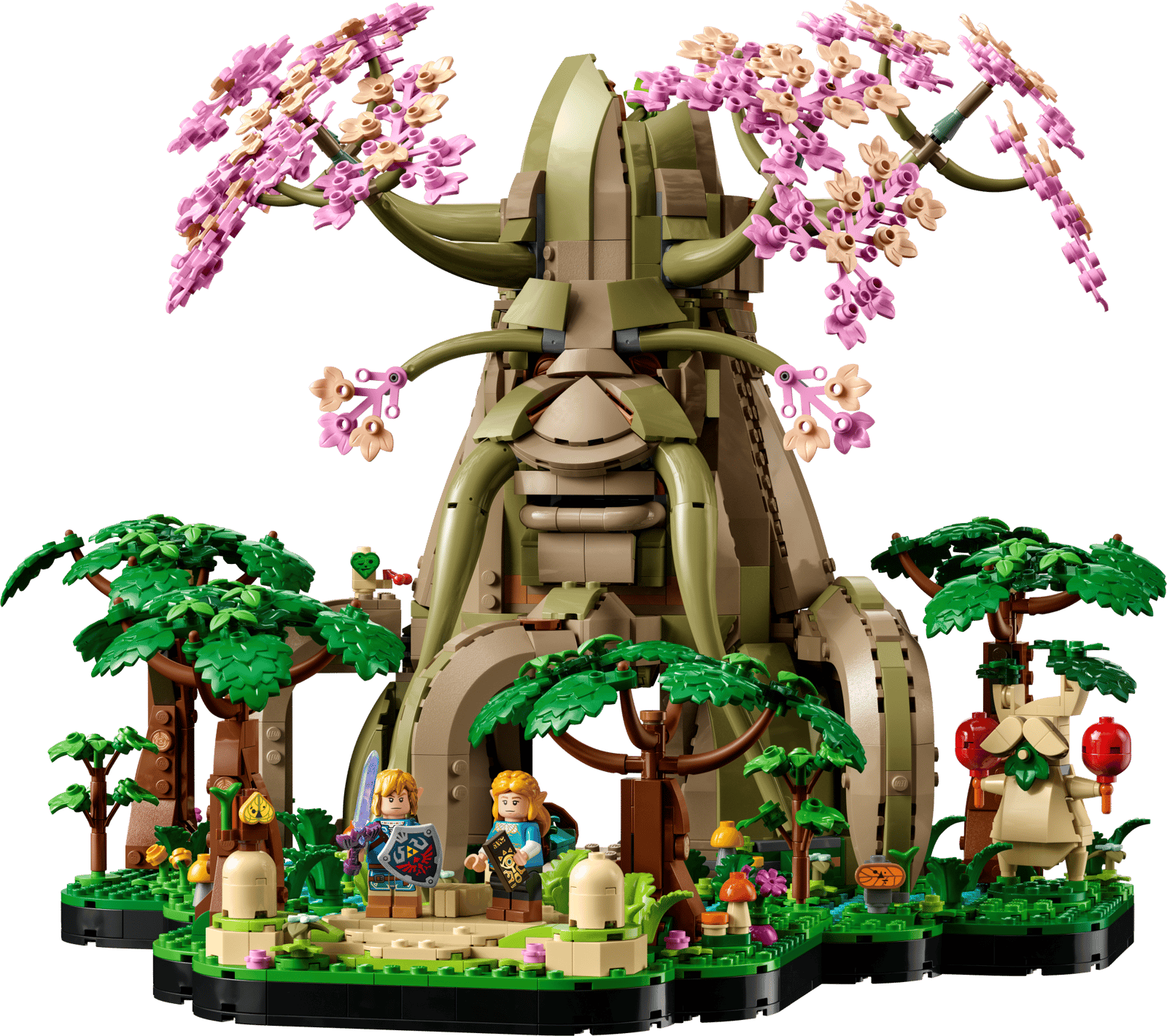 LEGO The Legend of Zelda Great Deku Tree 2-in-1 set 77092 — large tree model with Link and Zelda minifigures