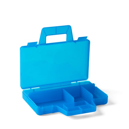 LEGO 5005890 - Gennemsigtig blå sorteringsboks til rejsebrug