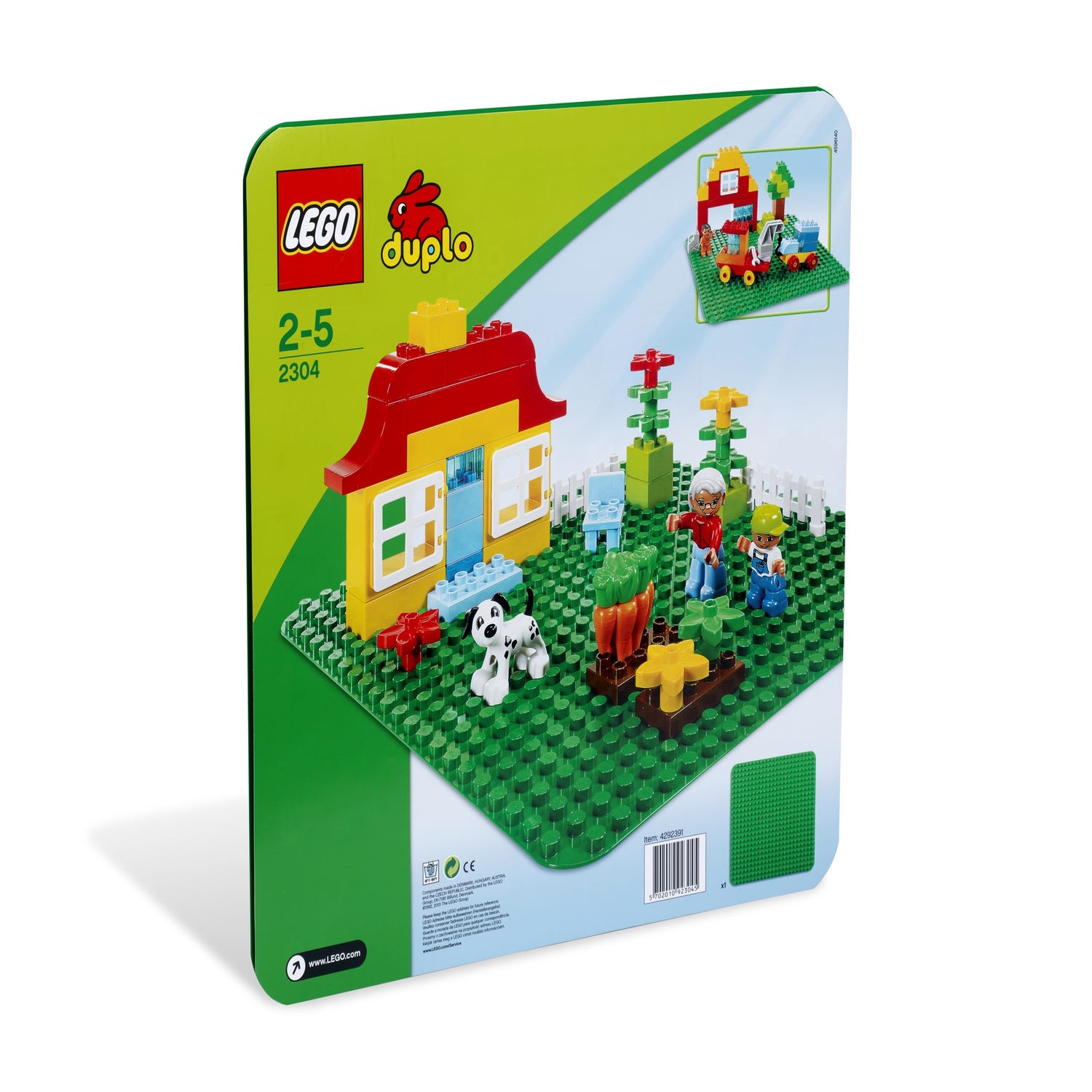 LEGO® DUPLO® 2304 Grande Plaque de base Verte Classique - Lego