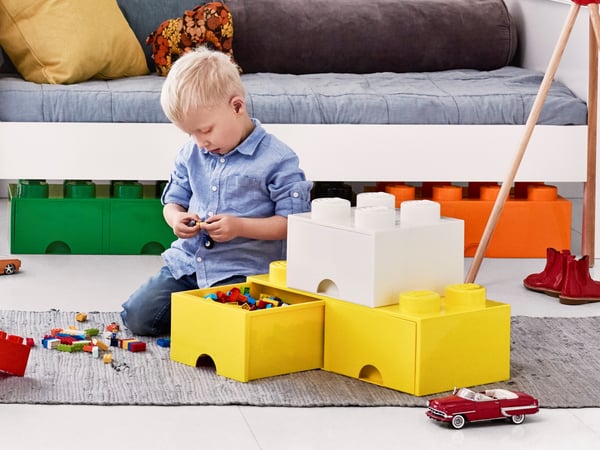 LEGO 5006133 Brique 8 tenons avec tiroirs – jaune — visuel 4 sur 4