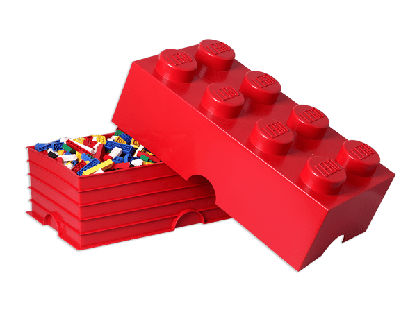 LEGO 5006867 La brique de rangement 8 tenons – rouge — visuel 4 sur 4