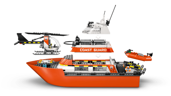 LEGO 60504 Le bateau de sauvetage et l’hélicoptère des garde-côtes — visuel 6 sur 8