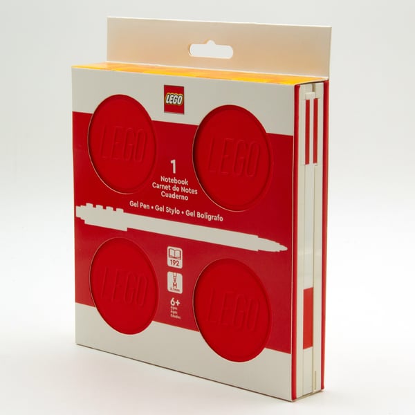 LEGO 5009064 Carnet avec verrou et stylo à encre gel – Rouge — visuel 2 sur 6