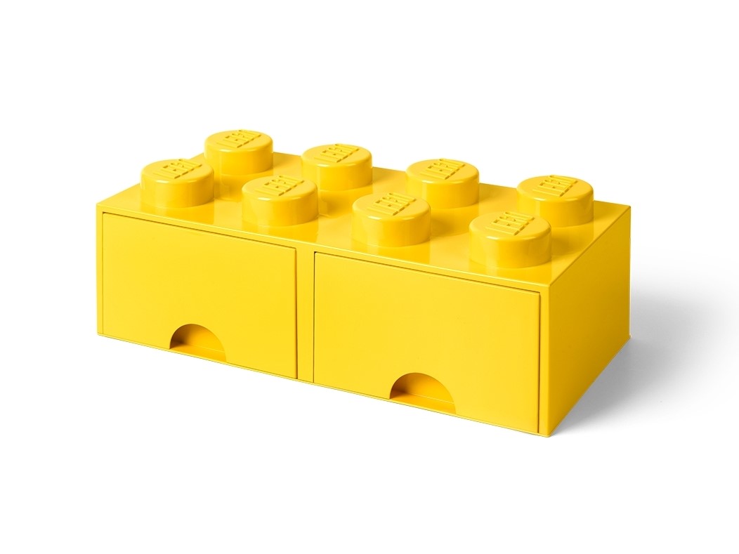 Giant Lego Storage Brick 8 Building Blocks Gift Kids Large Box GREEN OR YELLOW 