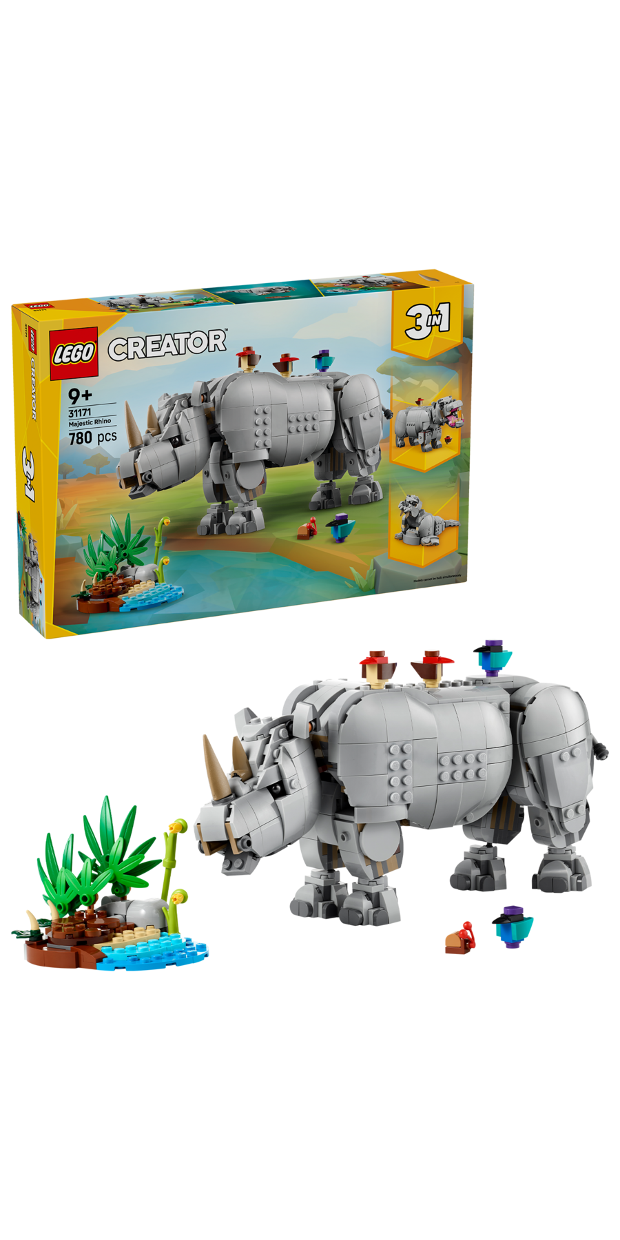 野生のどうぶつ：サイと鳥 31171 | クリエイター3in1 |レゴ®ストア公式