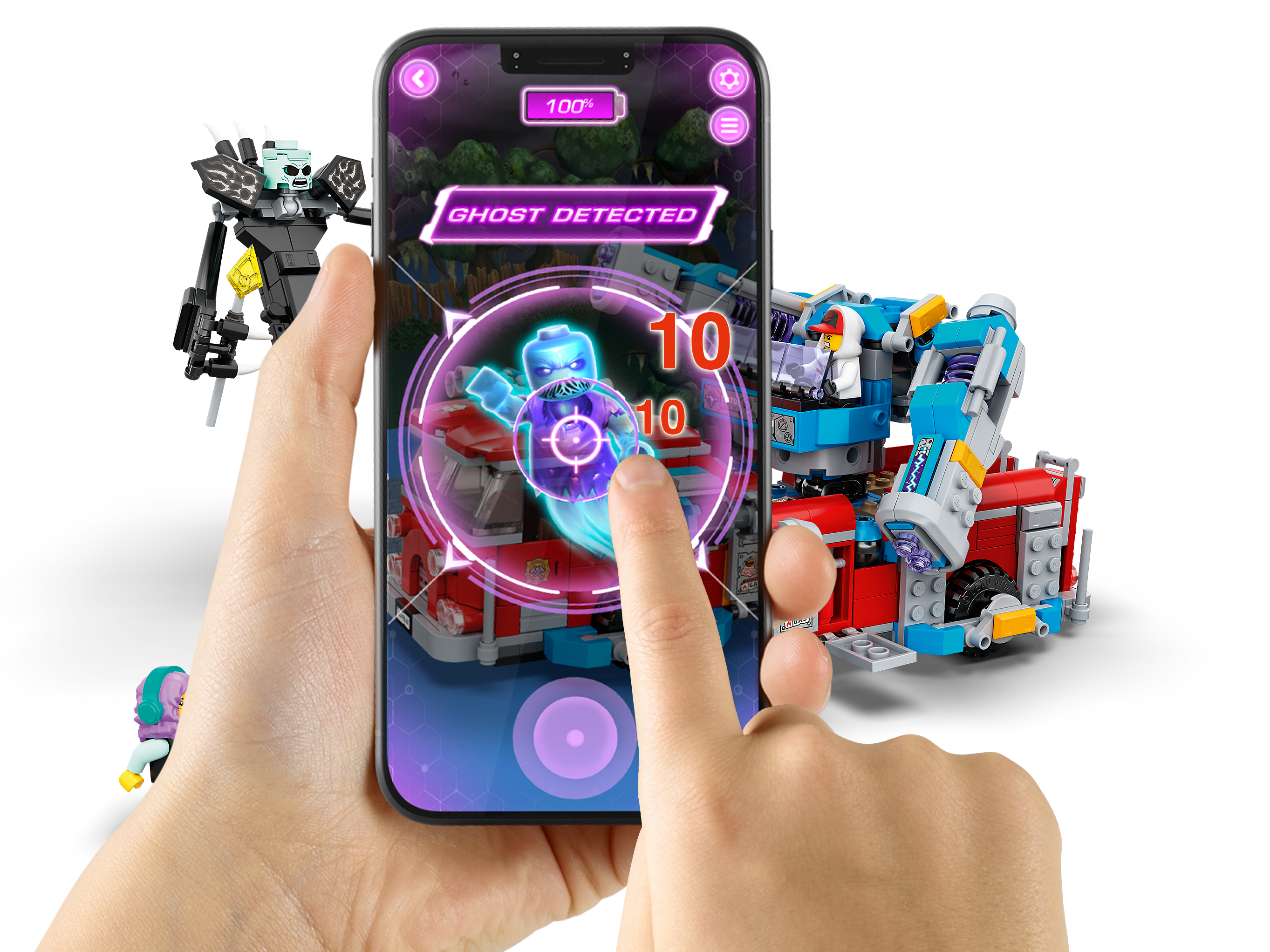 App-Driven Ghost-Hunting Kit Augmented Reality Includes a Mecha Robot LEGO Hidden Side Phantom Fire Truck 3000 70436 New 2020 5 Minifigures and a Harbinger Figure AR Fire Truck Toy 760 Pieces