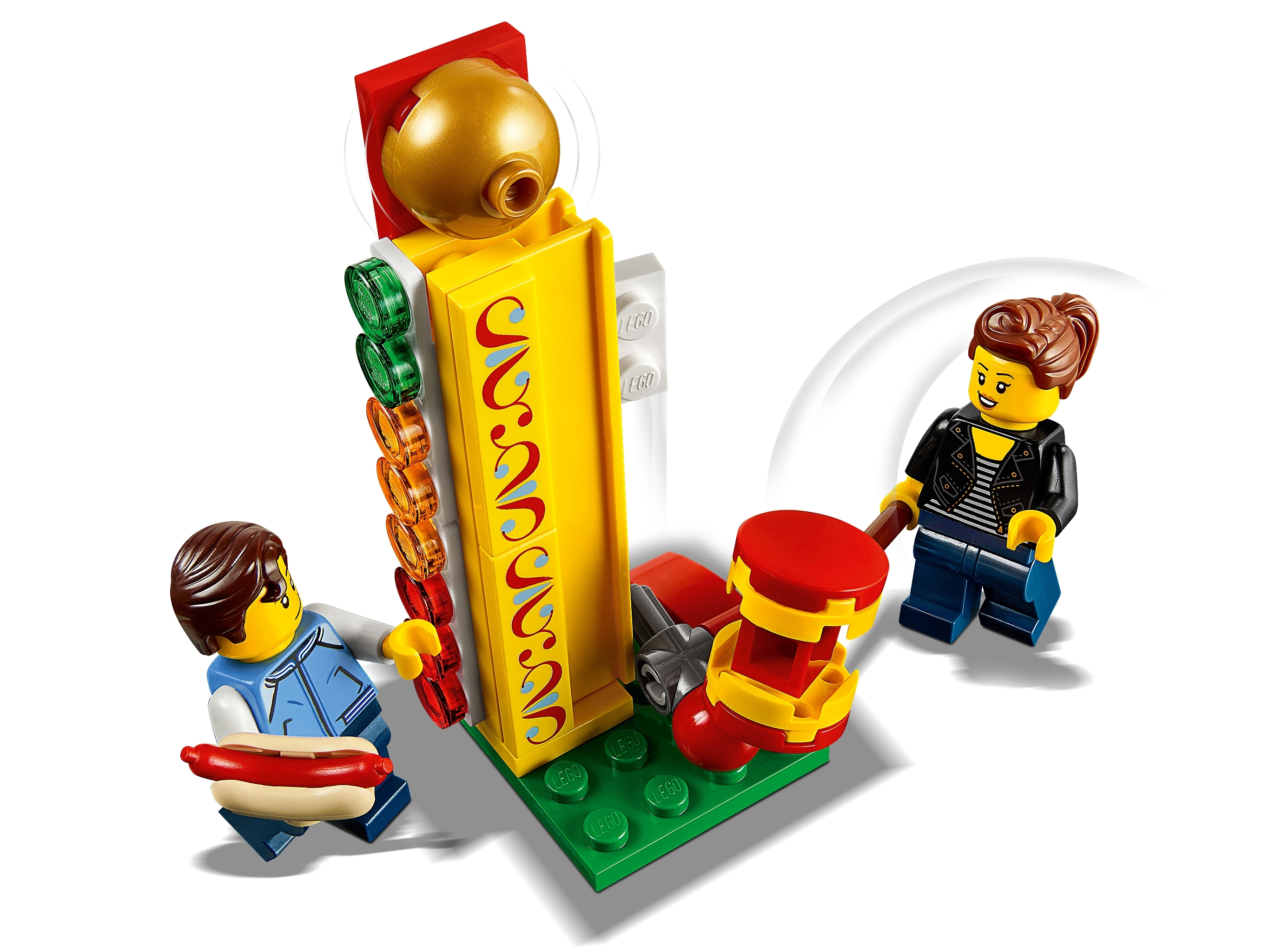 Lego ® City Minifig Figurine Stand Jeu du Marteau Fête Forraine Forain NEW