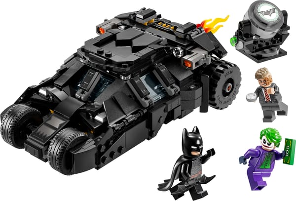 Batmans Tumbler mod Two-Face og Jokeren