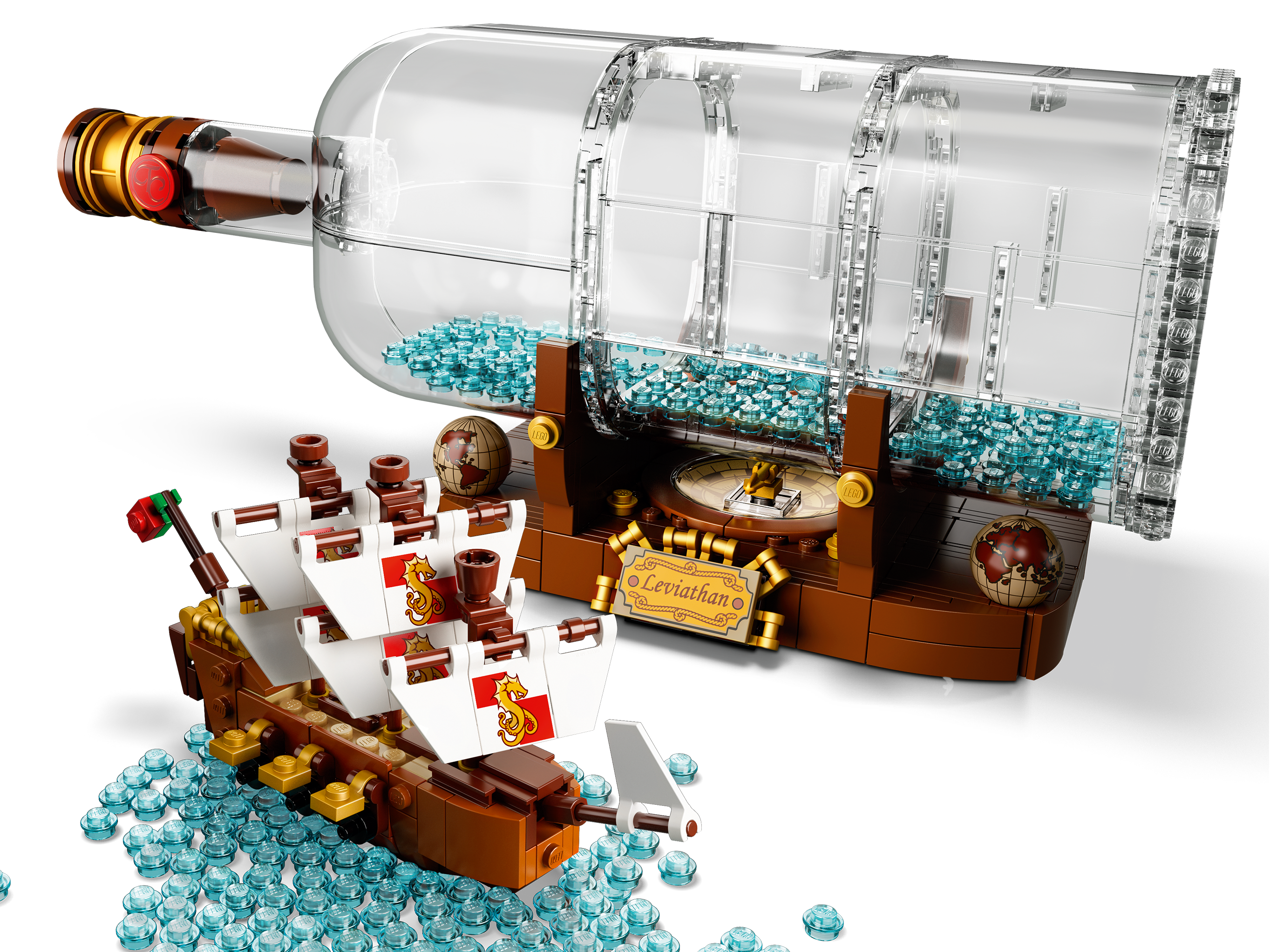Ideas Ship in a Bottle Expert Building Blocks 1080Pcs legoiner Building Blocks 