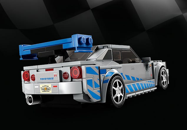 LEGO Speed Champions 76917 Nissan Skyline GT-R (R34) 2 Fast 2 Furious,  Maquette de Voiture blanc - Lego