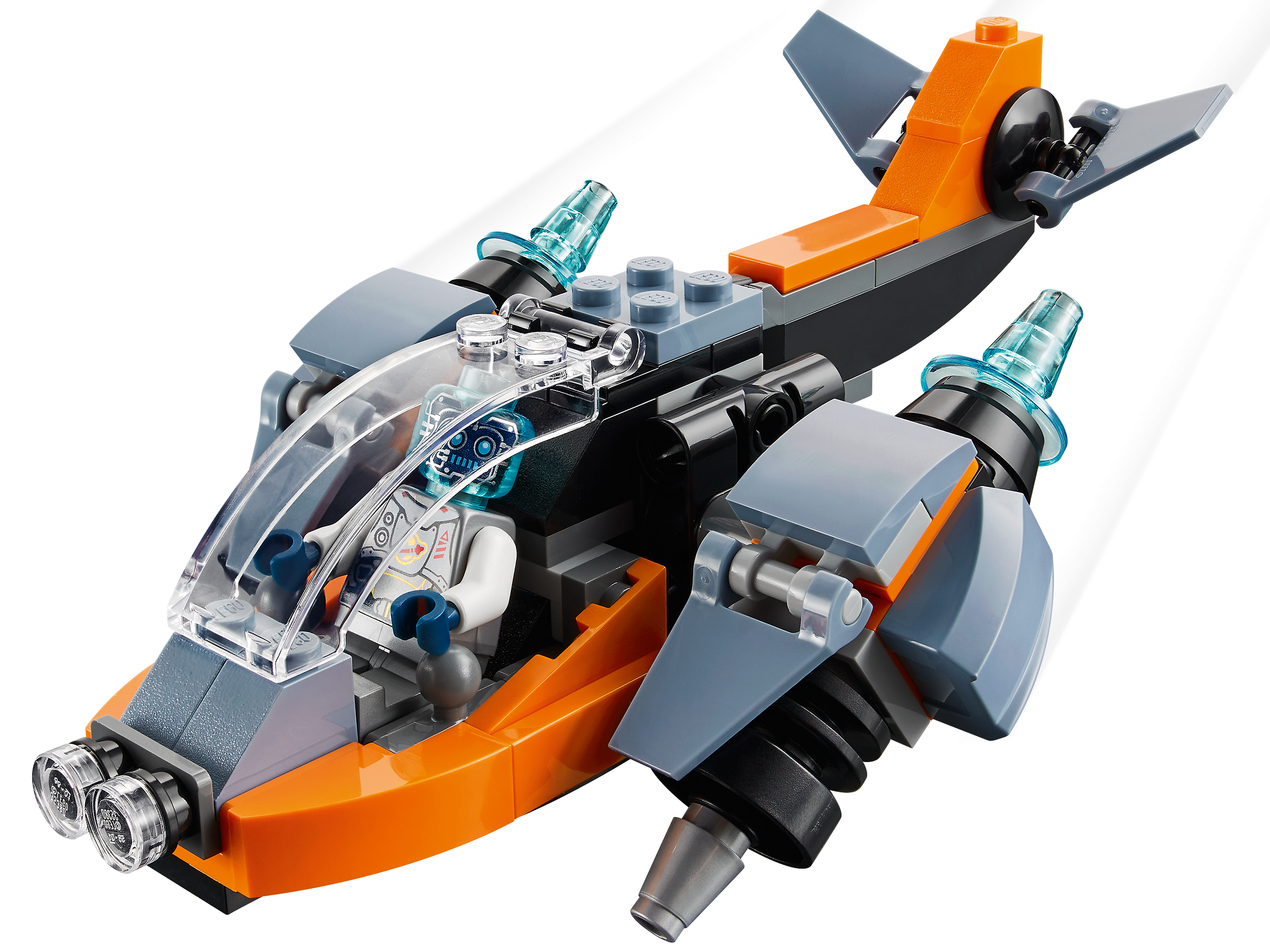  LEGO Creator 3 en 1 Cyber Drone Space Toys, se transforma de  dron a Cyber Mech o Cyber Scooter, juego de construcción de juguetes  espaciales, regalo para niños y niñas de