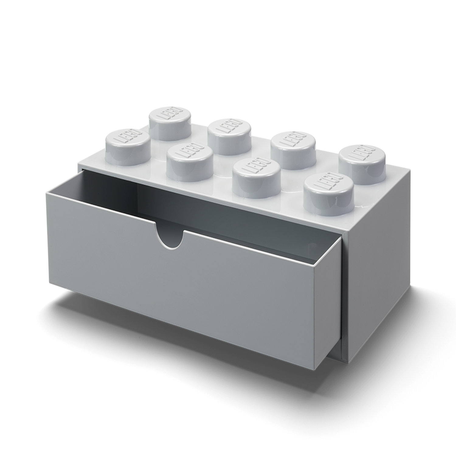 Brique gris pierre de rangement LEGO® à tiroir et à 8 tenons