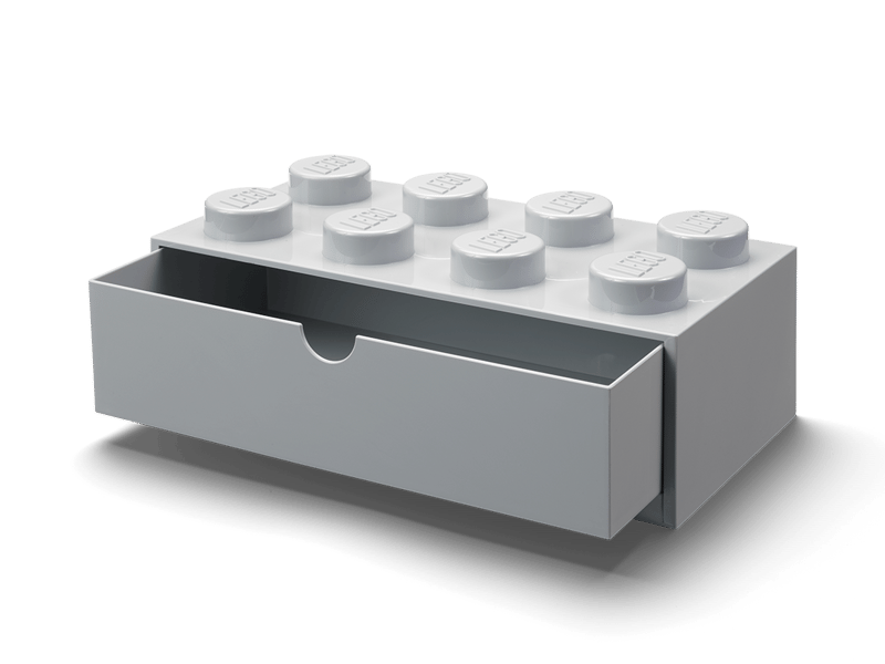 Le set LEGO 5006878 Brique 8 tenons avec tiroir - gris