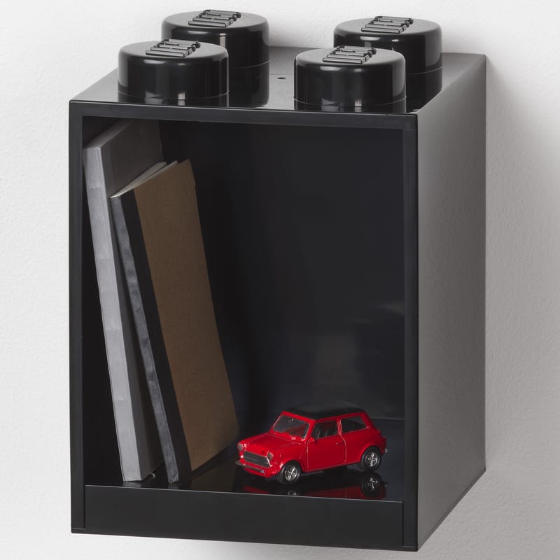 4-Stud Brick Shelf – Black