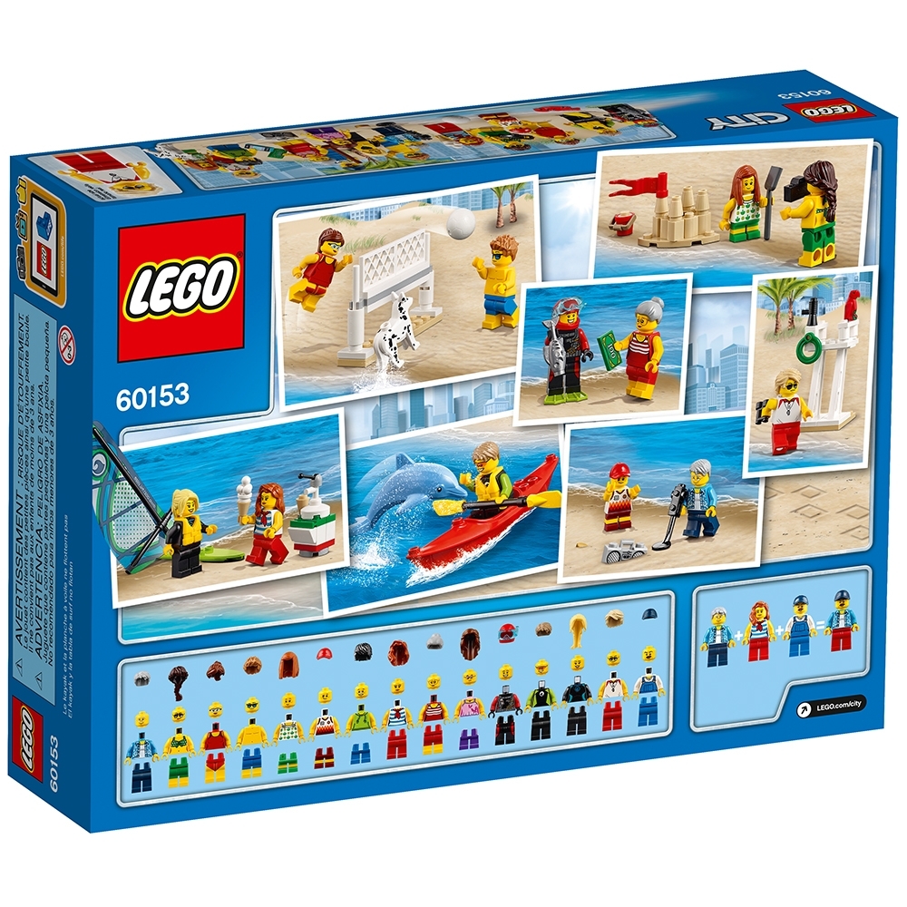 Lego City 3 Strandbesucher beim Eisessen mit Hund aus 60153 NEU Minifigur 