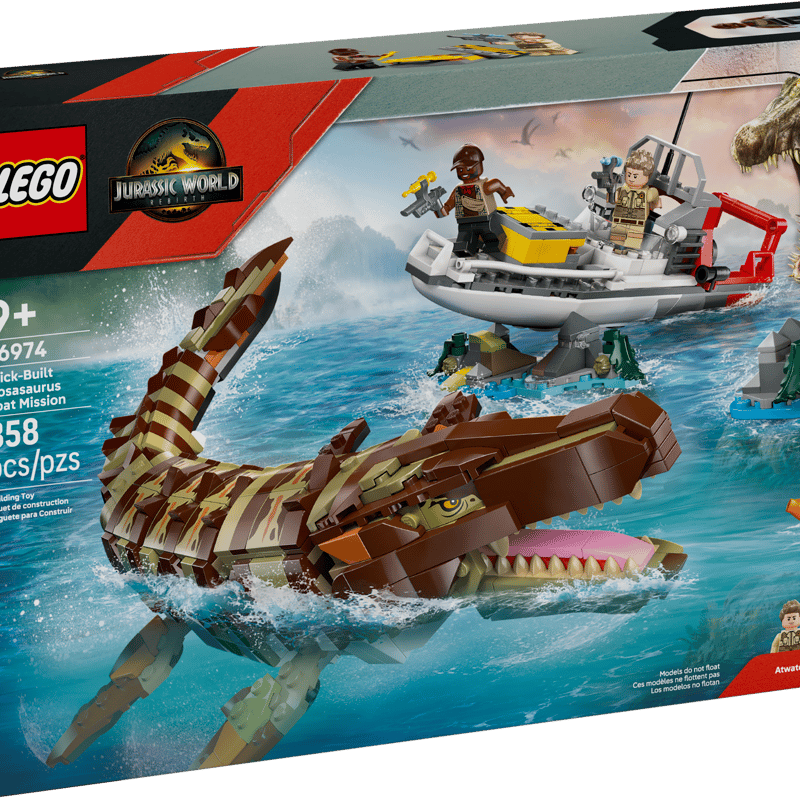 Brick-Built Mosasaurus Boat Mission 76974 | Jurassic World™ | Buy online at the Official LEGO® Shop US
