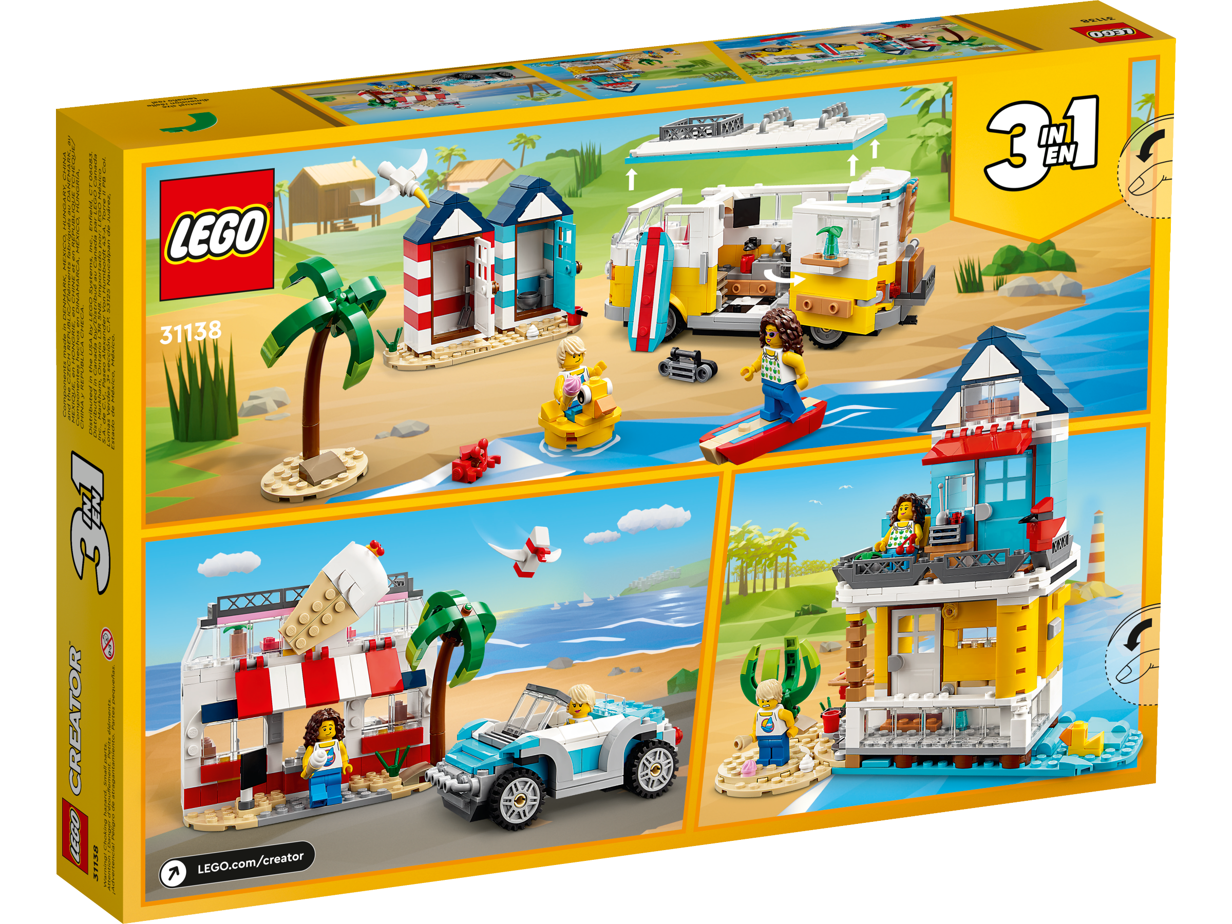 海滩野营车31138 | Creator 3 合1 | LEGO.com CN
