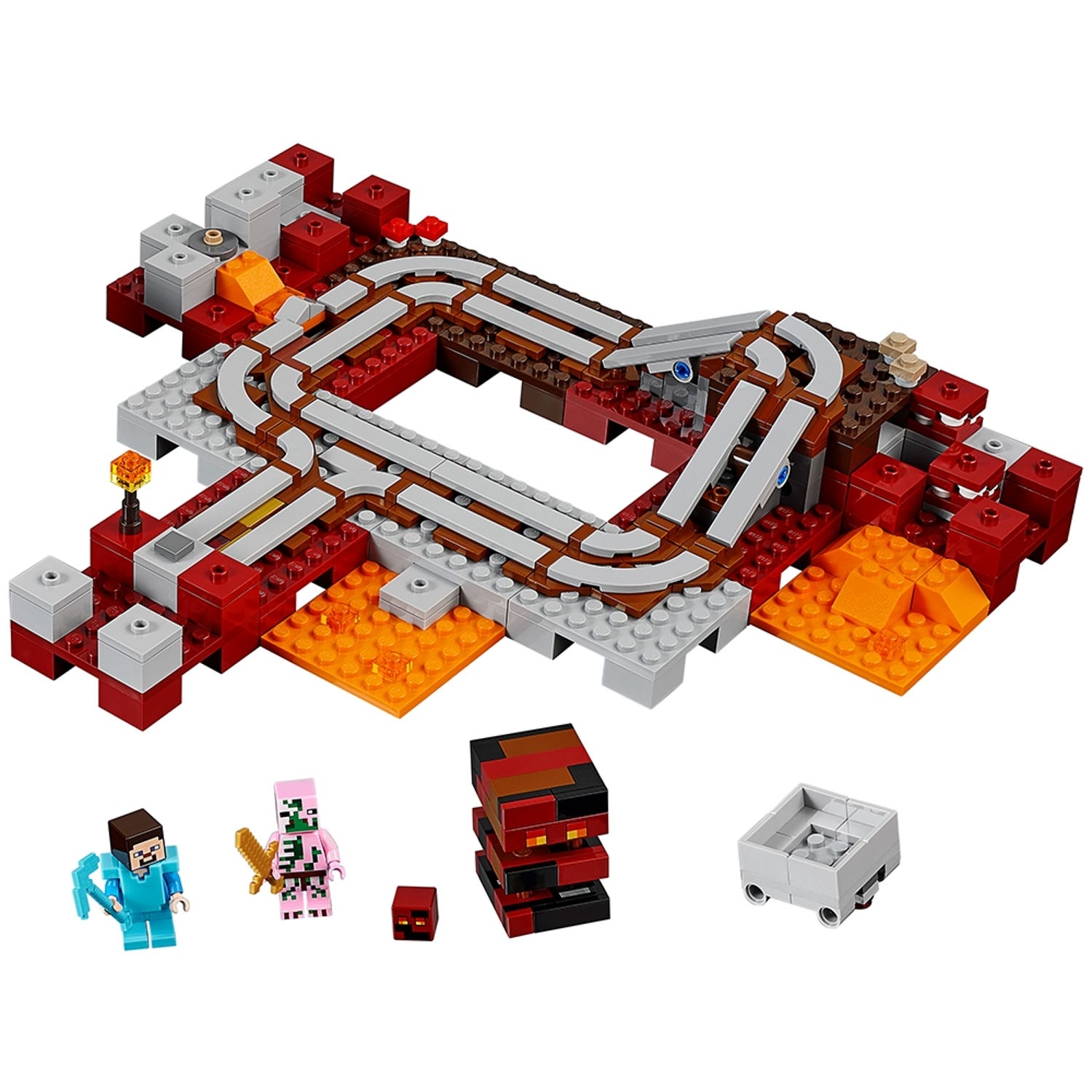 The Nether Railway 21130 | Minecraft® | Buy online at the Official LEGO®  Shop DK