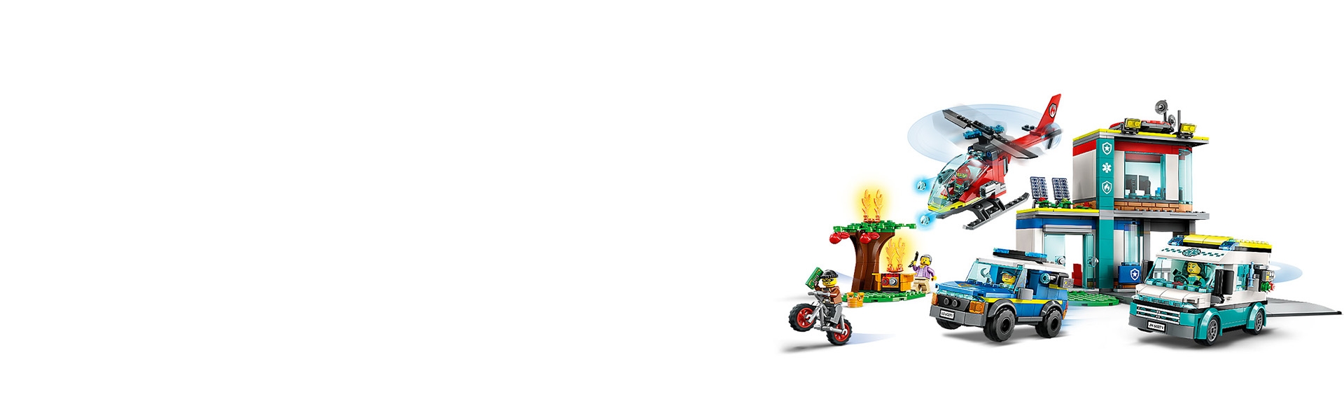 60179 AMBULANCE HELICOPTER lego city town EMS legos set skier NEW