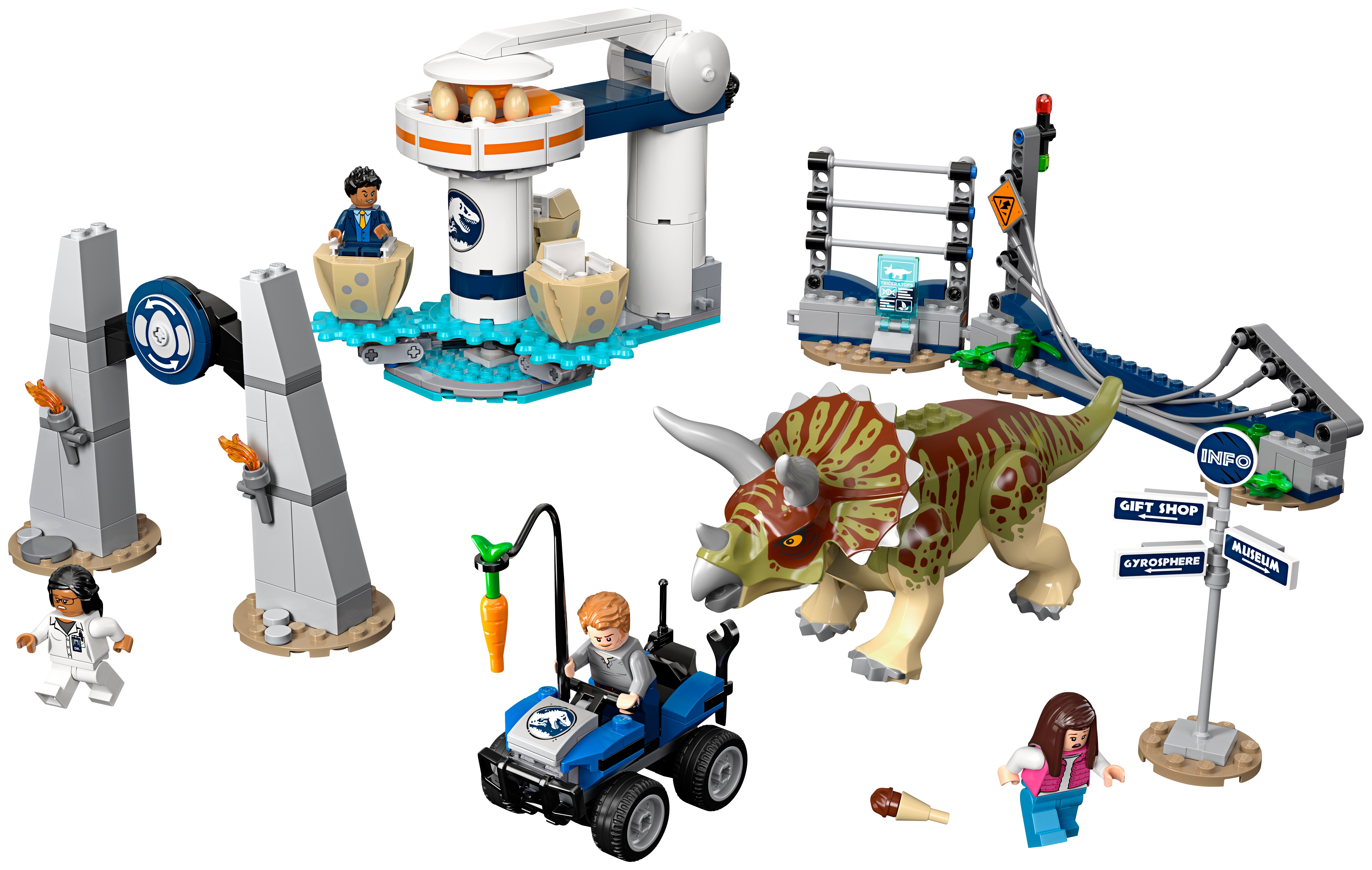 de Jurassic World Triceratops Rampage 75937.New /& sin edificar. Minifiguras Lego
