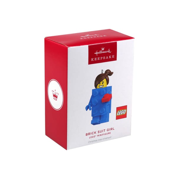 Brick Suit Girl Keepsake Ornament - Image 1