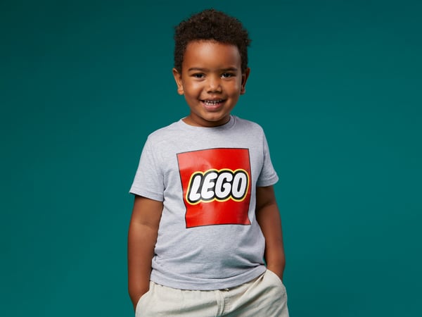 LEGO 5009092 T-shirt à manches courtes avec logo pour enfant – Gris mélangé — visuel 6 sur 8