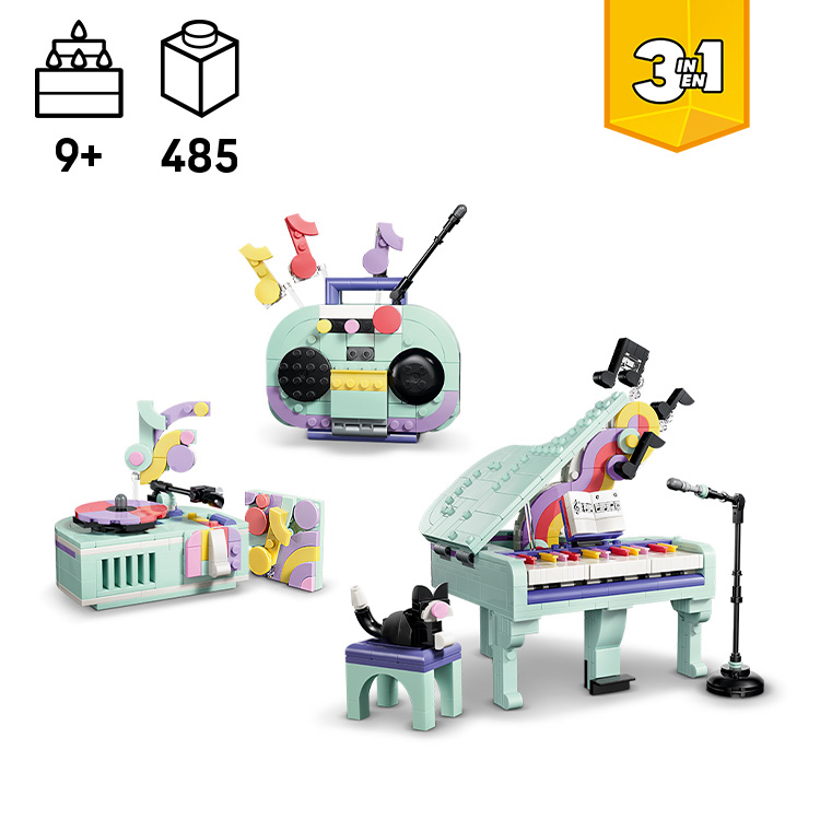 Music Decor Piano with Cat 31392 | Creator 3-in-1 | Buy online at