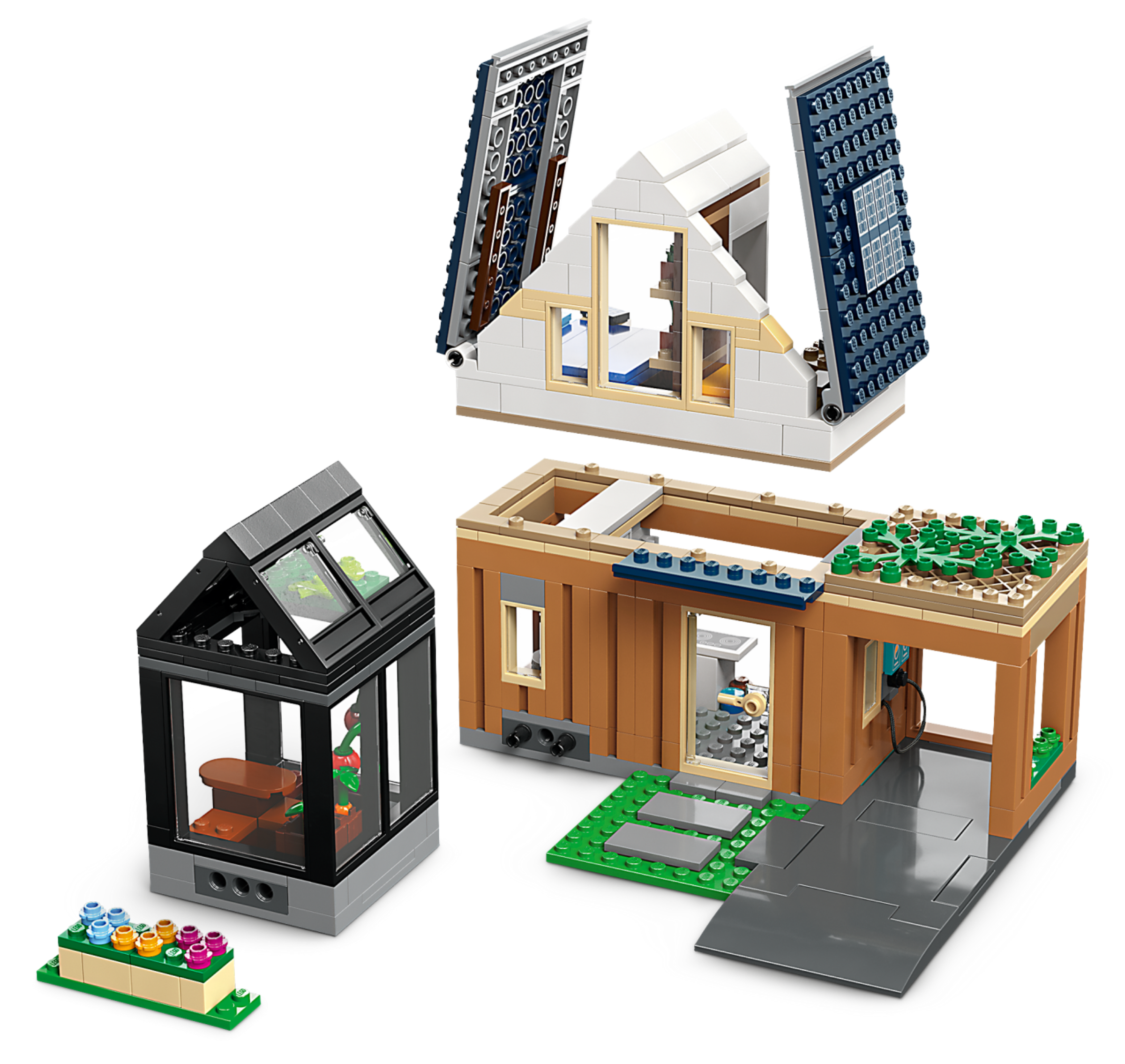 LEGO 60398 City La Maison Familiale et la Voiture Électrique, Maquette de  Poupée Modulaire avec Jouet de Voiture et Minifigurines, Jeu pour Garçons  et Filles Dès 6 Ans : : Jeux et Jouets