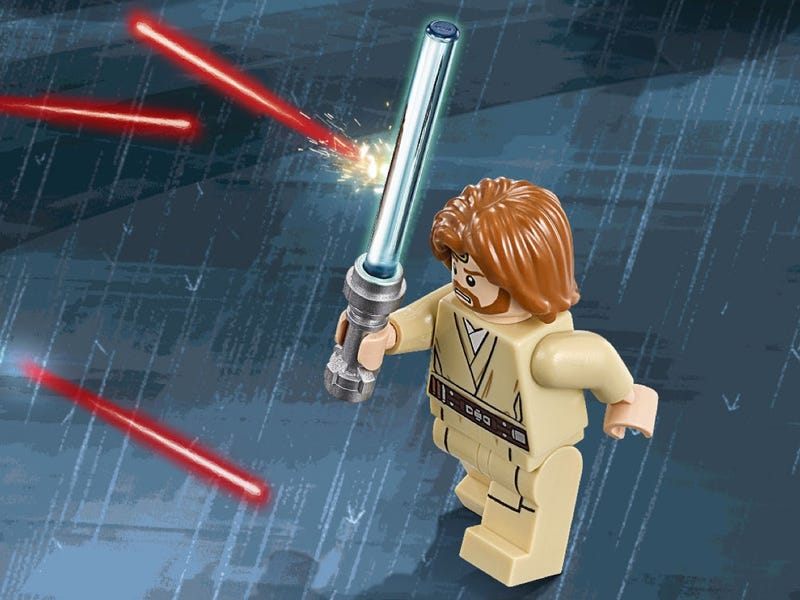 Lego Star Wars Qui-Gon vs Darth Maul - Qui-Gon's death 